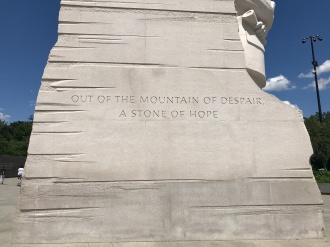 'Out of the mountain of despair, a stone of hope'