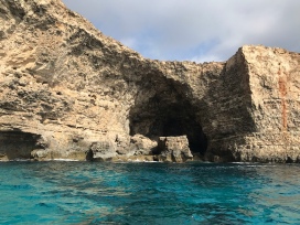 Exploring the caves of Comino